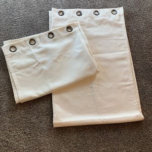 Long off white Threshold curtains